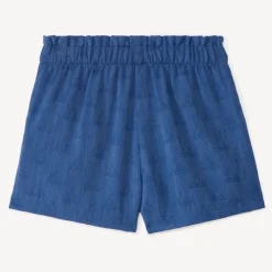 Short texturé uni pour fille