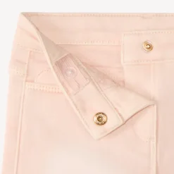 Short uni effet denim avec poche cœur pour bébé fille