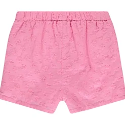 Short uni en broderie anglaise fleurie pour bébé fille