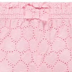 Short uni en broderie anglaise et nœud fantaisie pour bébé fille