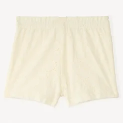 Short uni en broderie anglaise et nœud fantaisie pour bébé fille