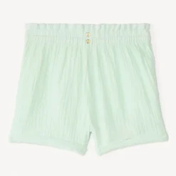 Short uni en double gaze pour fille