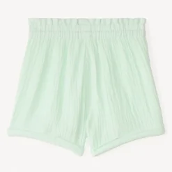 Short uni en double gaze pour fille