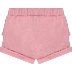 Short uni en éponge avec volants + nœud pour bébé fille