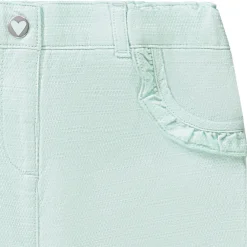 Short uni en toile fantaisie avec détails volantés pour bébé fille