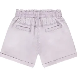 Short uni à taille mockée pour fille