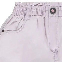 Short uni à taille mockée pour fille