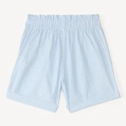 Short évasé en seersucker rayé pour fille