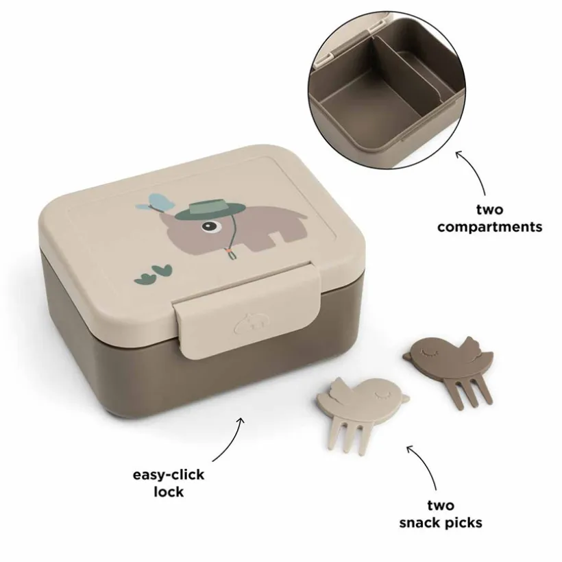 Snackbox avec piques snack Tiny Trails Sable