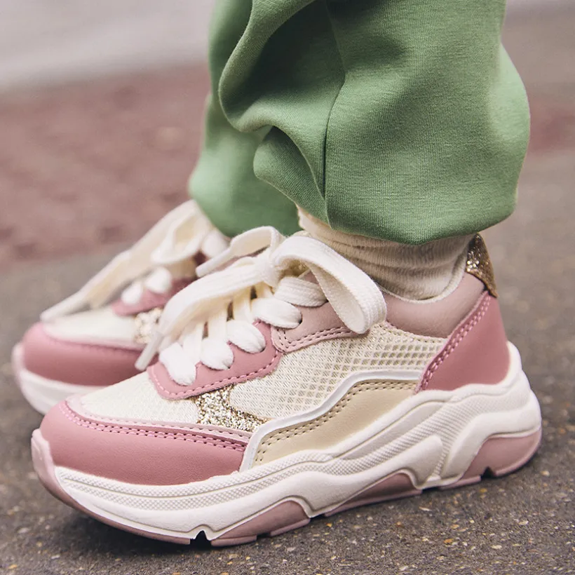 Sneakers à empiècements pailletés pour fille