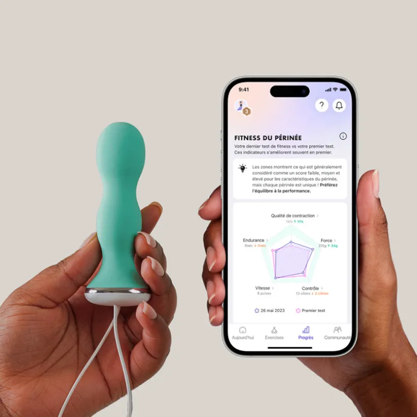 Sonde Care de renforcement périnéal connectée Vert