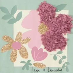 Sous-pull à col roulé et fleur effet pétales 3D pour fille