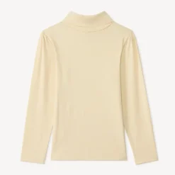 Sous-pull à col roulé et nœud effet pétales 3D pour fille