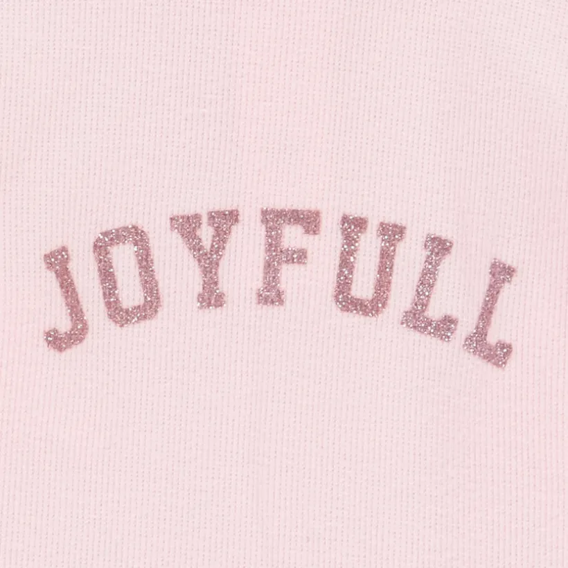 Sous-pull col roulé à message pailleté pour bébé fille