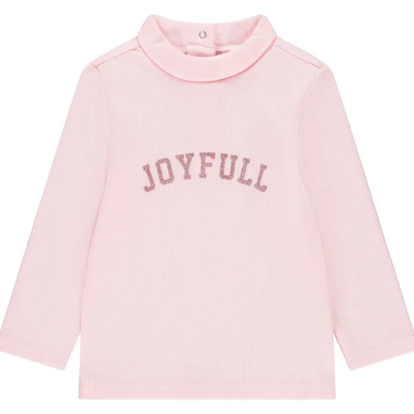 Sous-pull col roulé à message pailleté pour bébé fille