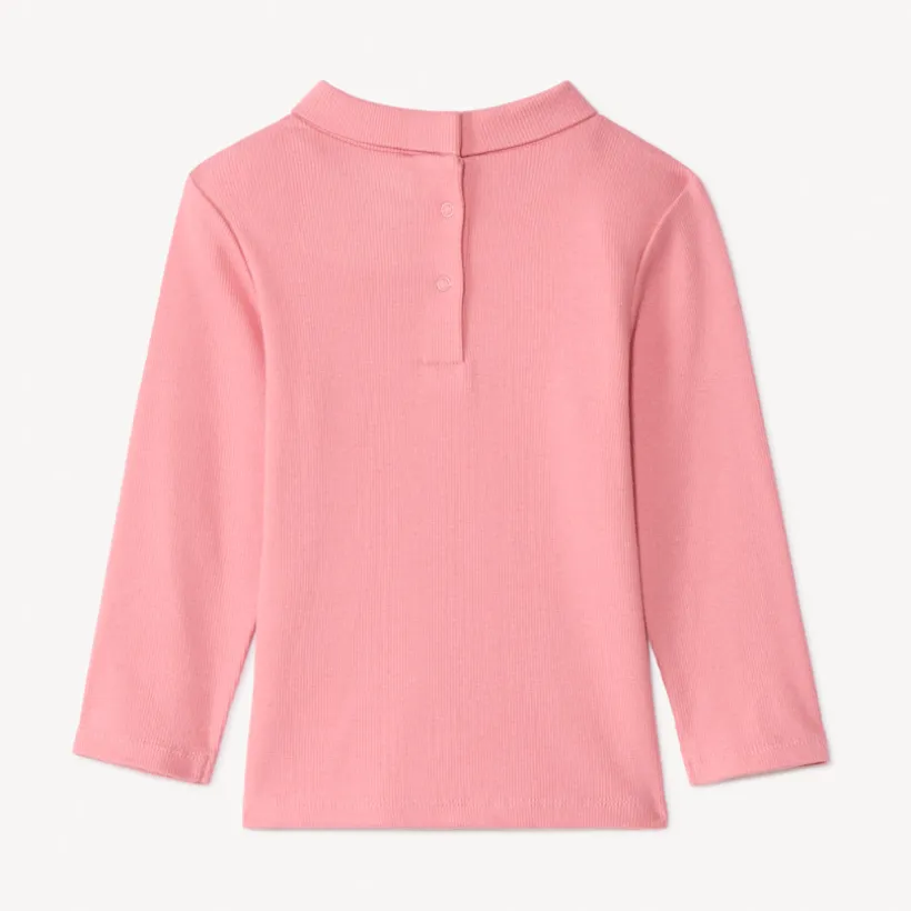 Sous-pull col roulé à message pailleté pour bébé fille