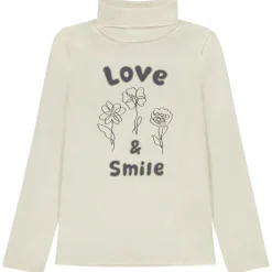 Sous-pull à col roulé print fleurs à strass pour fille
