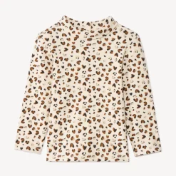 Sous-pull imprimé cœur fantaisie et col cheminé pour bébé fille