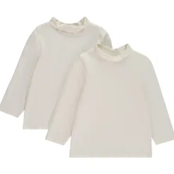 Sous-pull uni col cheminé pour bébé fille