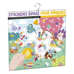 Stickers épais avec décors Vive Pâques