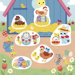 Stickers épais avec décors Vive Pâques