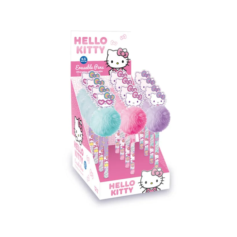 Stylo effaçable à pompon Hello Kitty (modèle aléatoire)