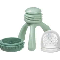 Sucette grignoteuse avec embout silicone sur trépied Vert Sauge 4m+