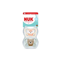 SUCETTE SILICONE LOT DE 2 PERFECT MATCH AIR 0-2M RENARD/OURS