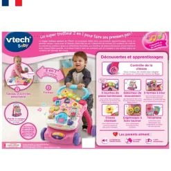 Super trotteur parlant 2-en-1 Rose