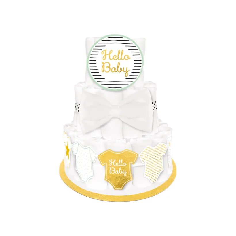 Support décoratif gâteau de couches Hello Baby