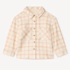 Surchemise en flanelle à carreaux pour bébé fille