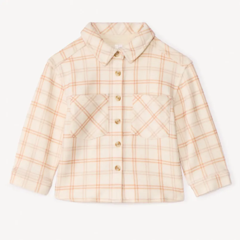 Surchemise en flanelle à carreaux pour bébé fille