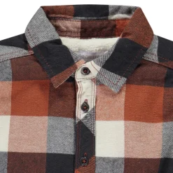 Surchemise en flanelle doublé sherpa à carreaux pour garçon