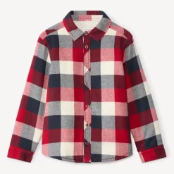Surchemise flanelle doublée à carreaux pour garçon