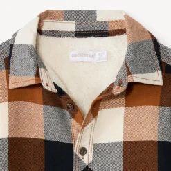 Surchemise flanelle doublée à carreaux pour garçon