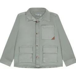 Surchemise uni effet denim avec poches pour garçon
