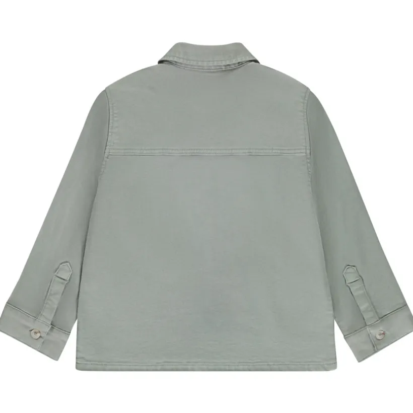 Surchemise uni effet denim avec poches pour garçon