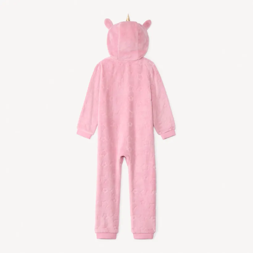 Surpyjama licorne en sherpa motif étoiles pour fille