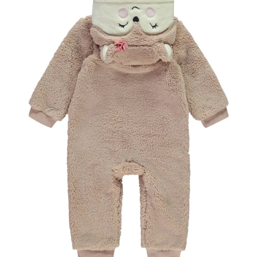 Surpyjama ludique renarde en sherpa pour bébé fille