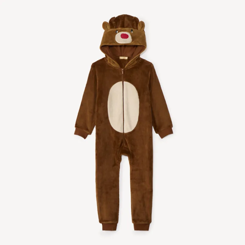 Surpyjama ludique renne de Noël en sherpa pour garçon