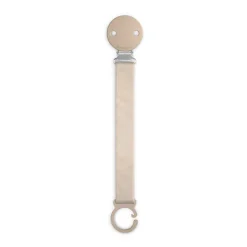 Suspenders à tétines en ruban de tissu beige clair