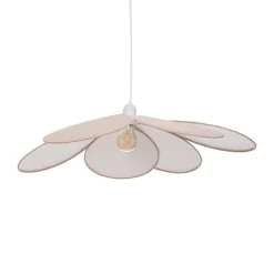Suspension en tissu pétales de fleur rose