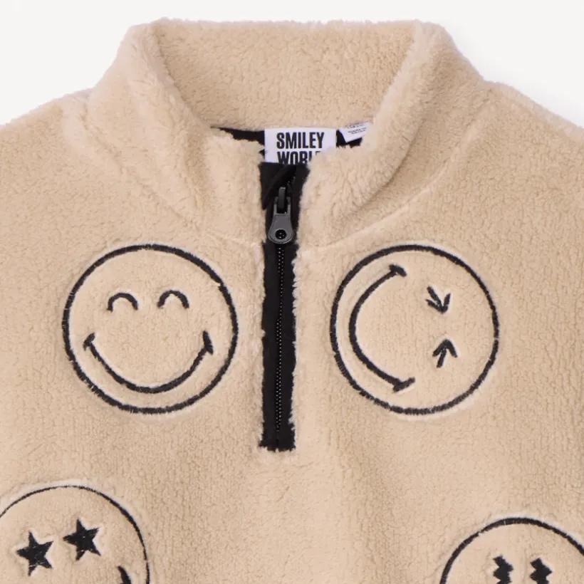 Sweat camionneur en sherpa SmileyWorld pour garçon