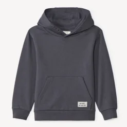 Sweat à capuche en molleton uni pour garçon