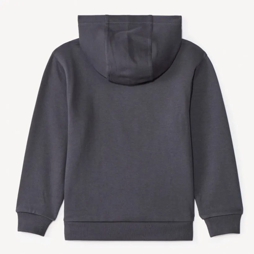 Sweat à capuche en molleton uni pour garçon