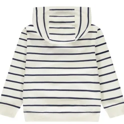 Sweat à capuche marinière fantaisie en molleton pour garçon