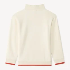 Sweat col zippé garçon motif vintage racing