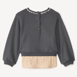 Sweat 2-en-1 en molleton brodé pour bébé fille