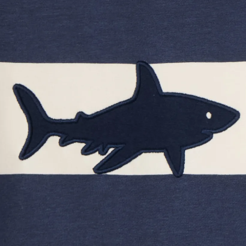 Sweat en molleton avec requin brodé pour garçon