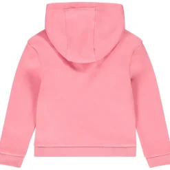 Sweat en molleton gratté uni avec broderie pour fille